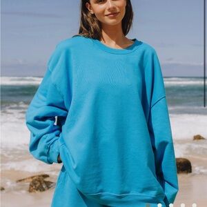 Daily Drills Blue Crew Neck Sweater